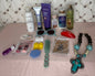 Necklace $5, Bath and Body Works spray & lotions $8 for all, Hair products and Shea Moisture lotion $3 each, pocket cross, hair brush, 2 set of contact cases, nails, bracelet, and pill cutter: $.50 each,